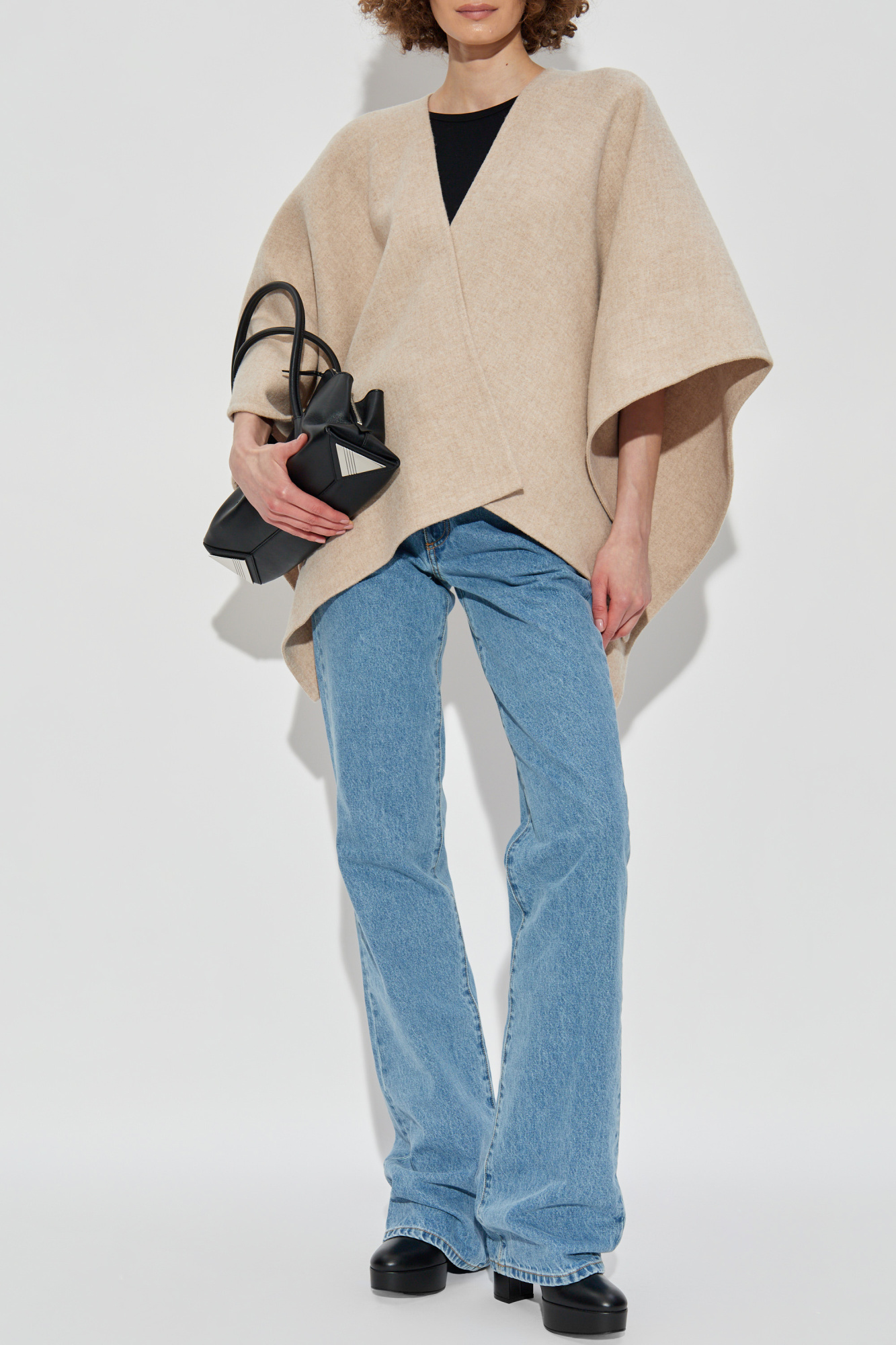 スカーフ Max Mara SERRA - Alpaca and wool poncho Beige Poncho 'Serra' Max Mara - Vitkac AS